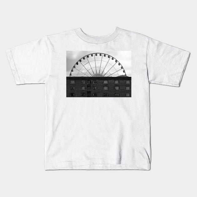 Albert Dock, Liverpool Kids T-Shirt by acespace